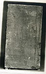 Block Inscribed with Graffiti by Unknown Artist