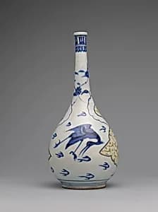 Bottle with Flying Cranes by Unknown Artist