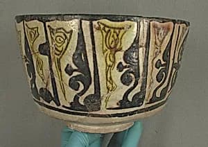 Bowl with Repeating Inscription, "Happiness" by Unknown Artist