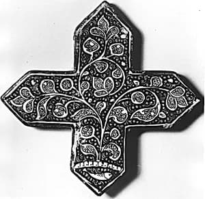 Cross-Shaped Tile by Unknown Artist