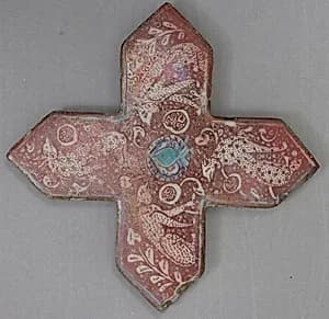 Cross-Shaped Tile by Unknown Artist