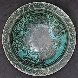 Dish with Horse and Rider by Unknown Artist