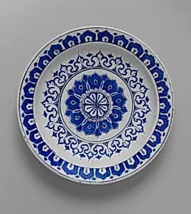 Dish with 'Kaleidoscope' Design by Unknown Artist