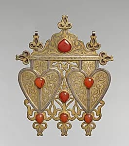 Double Cordiform Pendant by Unknown Artist