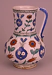 Ewer with Floral Design by Unknown Artist
