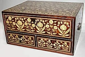 Flower-Style Box with Drawers by Unknown Artist