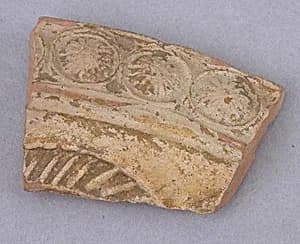 Fragments of Molded Glazed Ceramics by Unknown Artist