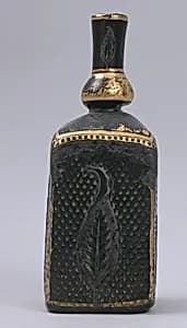 Gilded Green Bottle by Unknown Artist