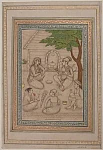 Hindus Conversing before a Shrine by Unknown Artist