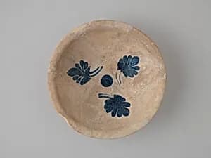 Imported Cobalt-on-White Bowl by Unknown Artist