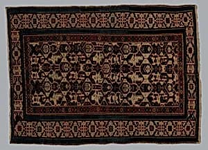 Kufesque-Border Lattice Shirvan Rug by Unknown Artist