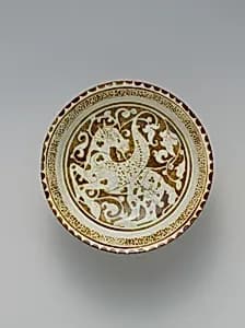 Luster Bowl with Winged Horse by Unknown Artist