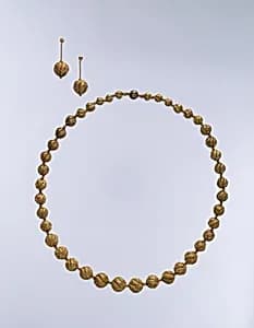 Necklace and Pair of Earrings by Unknown Artist
