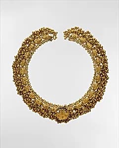 Necklace with Filigree and Beads by Unknown Artist