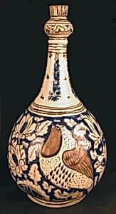 Pear-Shaped Bottle with Birds by Unknown Artist
