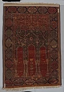 Prayer Rug with Coupled Columns by Unknown Artist