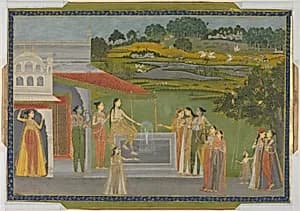 Princesses Gather at a Fountain by Unknown Artist