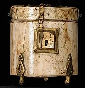 Pyxis with Painted Designs by Unknown Artist