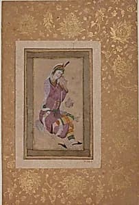 Seated Woman Curling her Hair by Unknown Artist