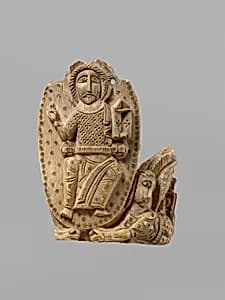 Tusk Fragment with Christ Enthroned by Unknown Artist