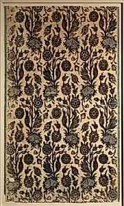 Velvet Panel with Flowering Plants by Unknown Artist