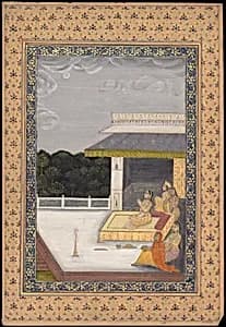 Women Enjoying the Moonlight by Unknown Artist
