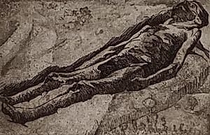 Male Cadaver (The Drowned Man) by Umberto Boccioni