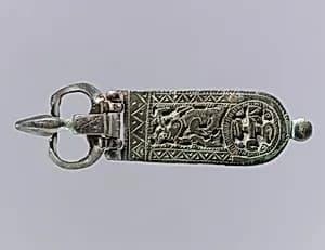 Belt Buckle with Struggling Animals by Unknown Artist