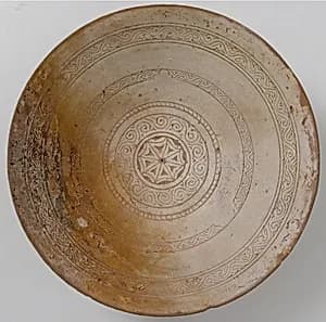 Bowl with Geometric Rosette by Unknown Artist