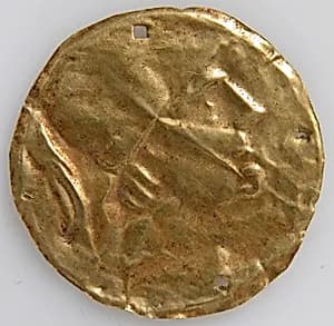 Bracteate with Human Head by Unknown Artist