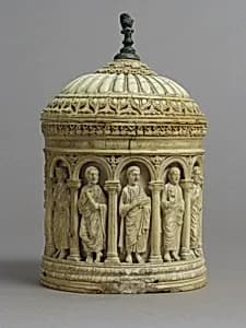 Container with Figures under an Arcade by Unknown Artist