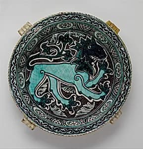 Dish with Lion by Unknown Artist