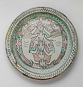 Dish with Rampant Lions by Unknown Artist