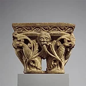 Double Capital with Masks and Birds by Unknown Artist