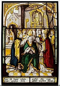 Glass Panel of Saint Nicholas by Jacob Cornelisz van Oostsanen