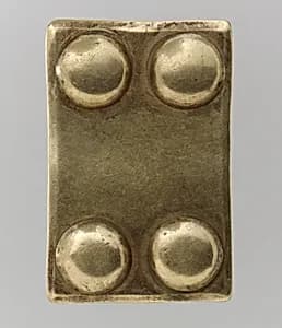 Gold Belt Mount with Rivets by Unknown Artist