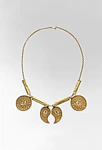 Gold Necklace with Pendants by Unknown Artist