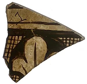 Grisaille Fragment with Plant Motif by Unknown Artist