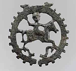 Harness Pendant, with Mounted Horseman by Unknown Artist