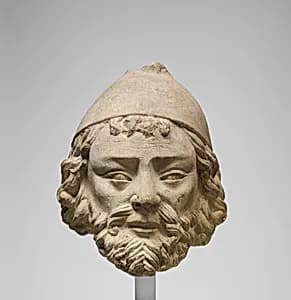 Limestone Head of Joseph by Unknown Artist