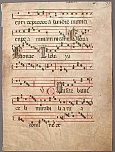 Manuscript Leaf, from a Gradual by Unknown Artist