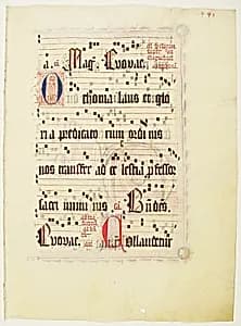 Manuscript Leaf, from an Antiphonary by Unknown Artist