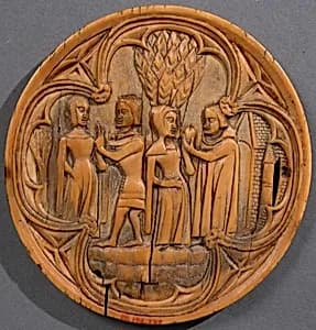 Mirror Case with amorous scenes by Unknown Artist