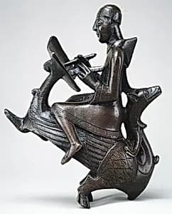 Monk-Scribe Astride a Wyvern by Unknown Artist