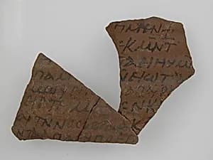 Ostrakon with a Letter by Unknown Artist