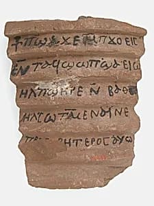 Ostrakon with Biblical Text by Unknown Artist