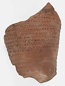 Ostrakon with Biblical Text by Unknown Artist