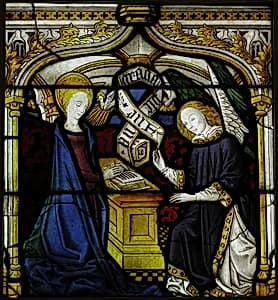 Panel with The Annunciation by Unknown Artist