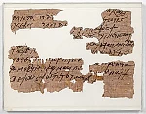 Papyri Fragments of a Letter by Unknown Artist