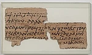 Papyrus Fragment of Two Letters by Unknown Artist